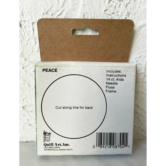 Peace Christmas Counted Cross Stitch Ornament Kit w/Frame - Quill Art - Picture 3 of 3